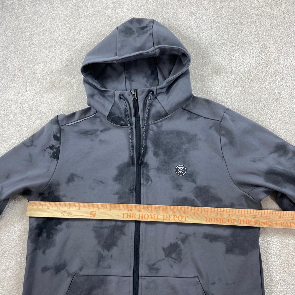 Roark Run Amok El Morro Motorhead Hoodie Mens Medium Grey Tie Dye Full Zip - Picture 12 of 14